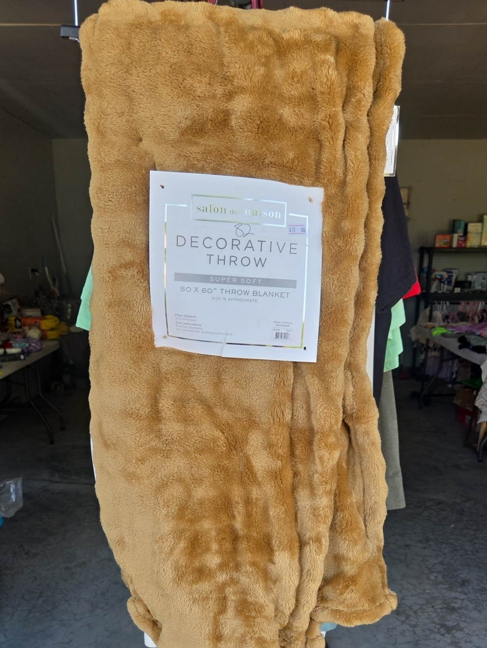Decorative Throw Blanket - Camel